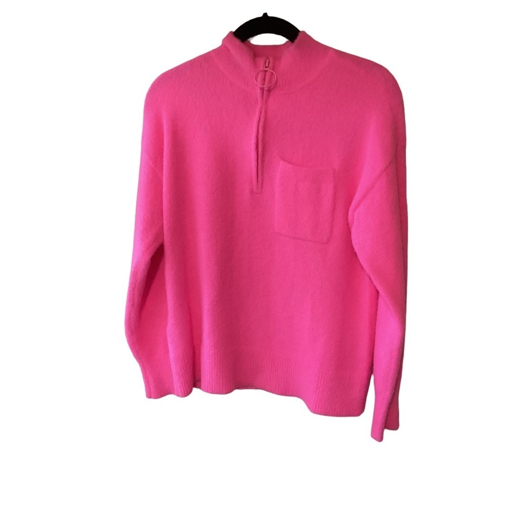 NEW Lou & Grey Pink Quarter Zip Pullover Top XS Cozy Chic